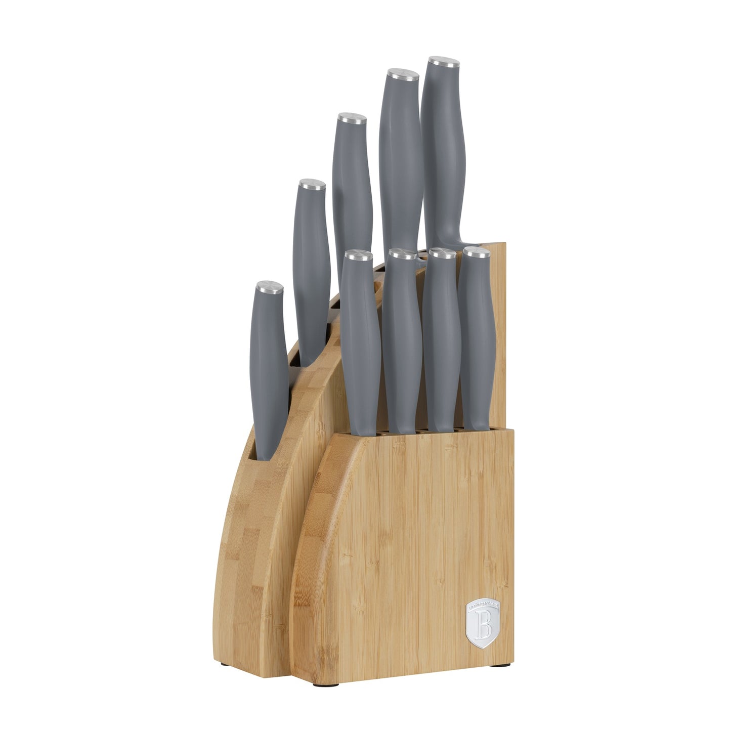 Berlinger Haus 10-Piece Stainless Steel Knife Set with Bamboo Stand – Aspen