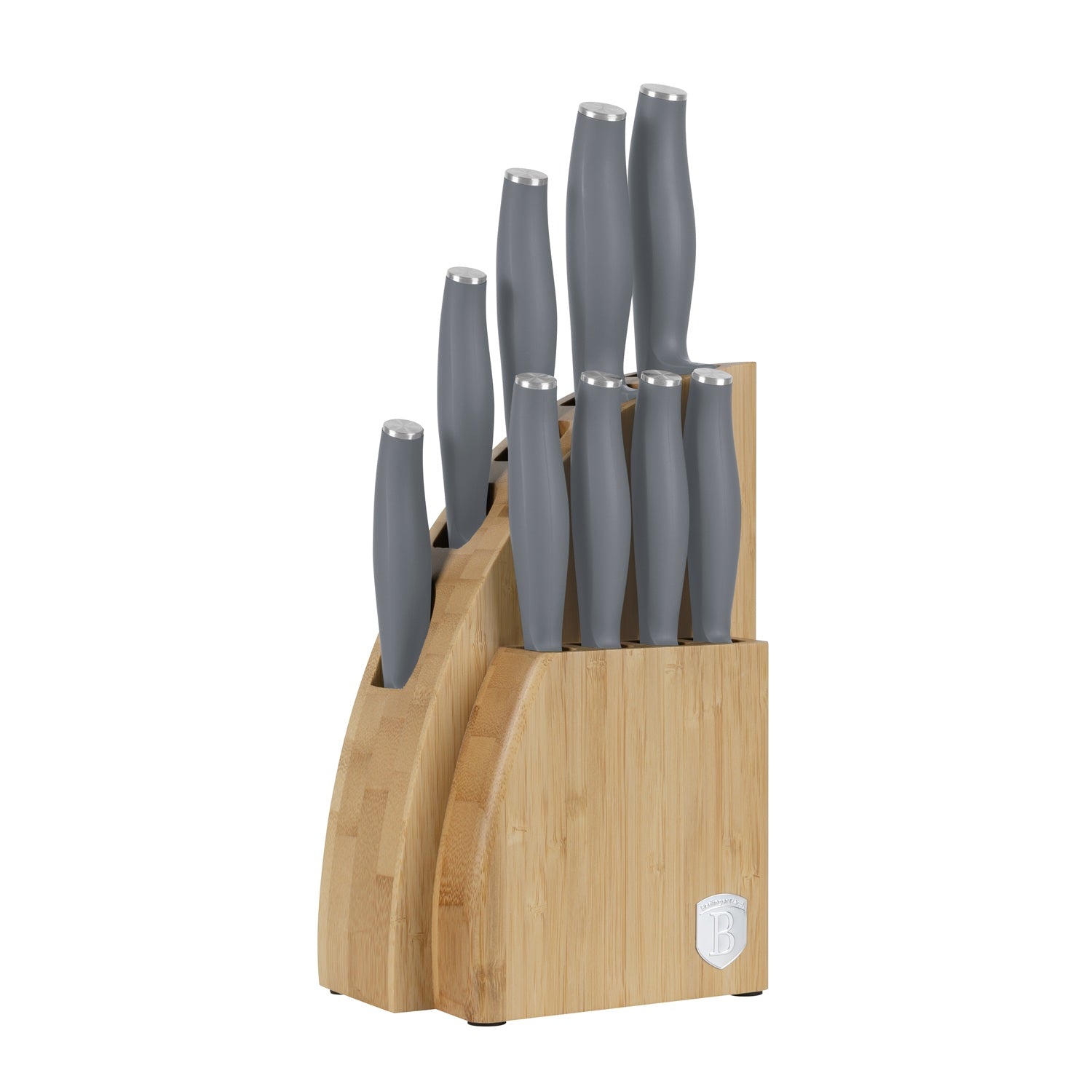 Berlinger Haus 10-Piece Stainless Steel Knife Set with Bamboo Stand – Aspen