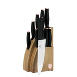 Berlinger Haus 10-Piece Knife Set with Bamboo Stand – Black Rose