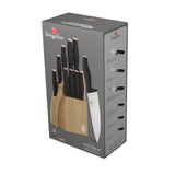 Berlinger Haus 10-Piece Knife Set with Bamboo Stand – Black Rose