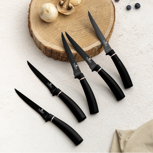 Berlinger Haus 6-Piece Steak Knife Set – Black Rose