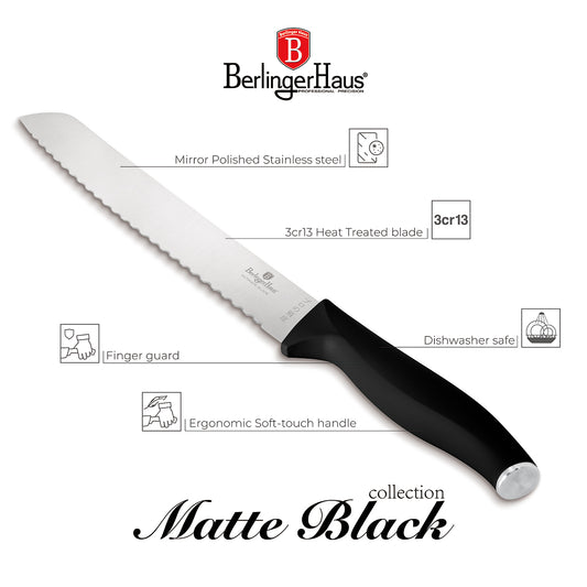 Berlinger Haus 20cm Bread Knife – Black-Silver