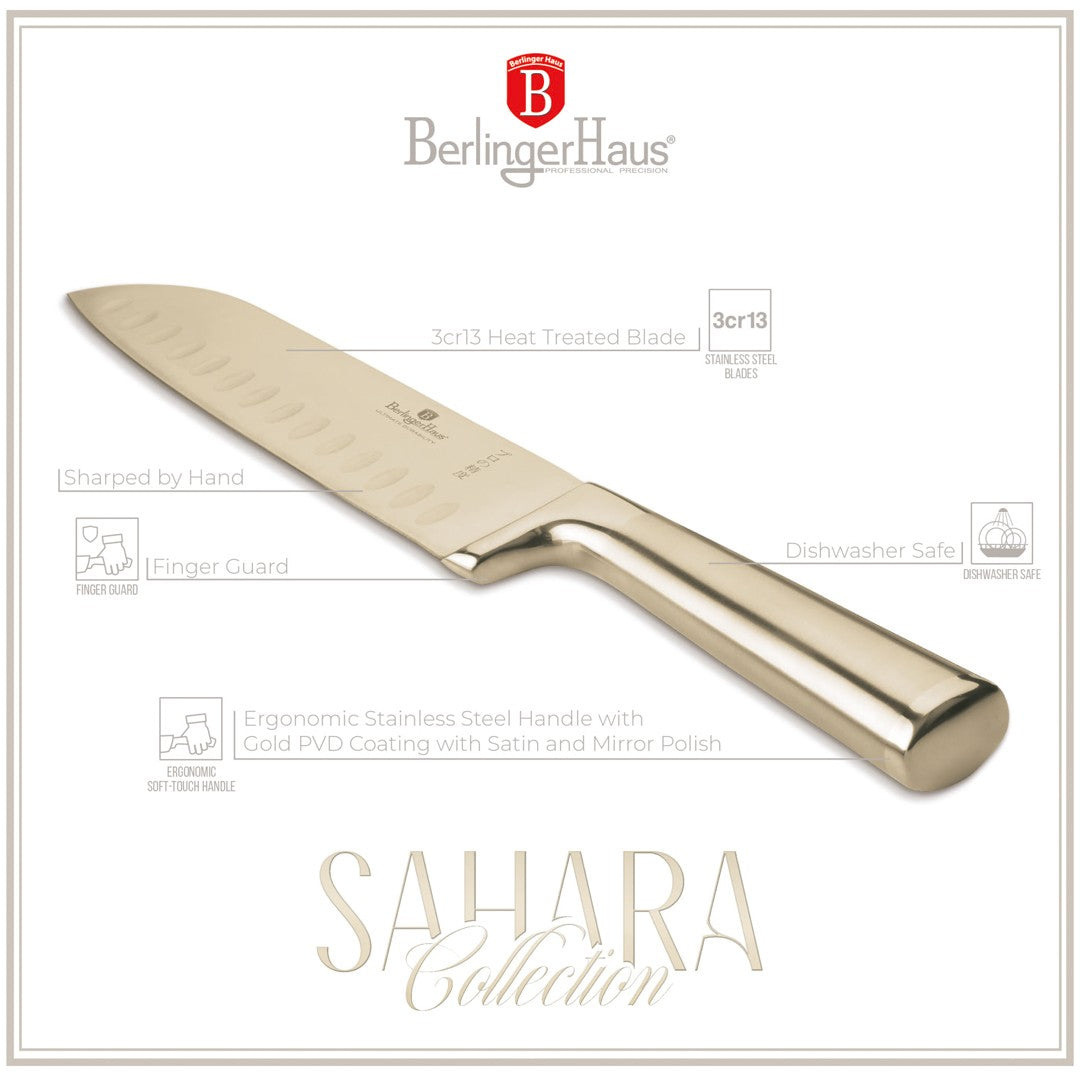 Berlinger Haus 17,5cm Stainless Steel Santoku Knife - Sahara