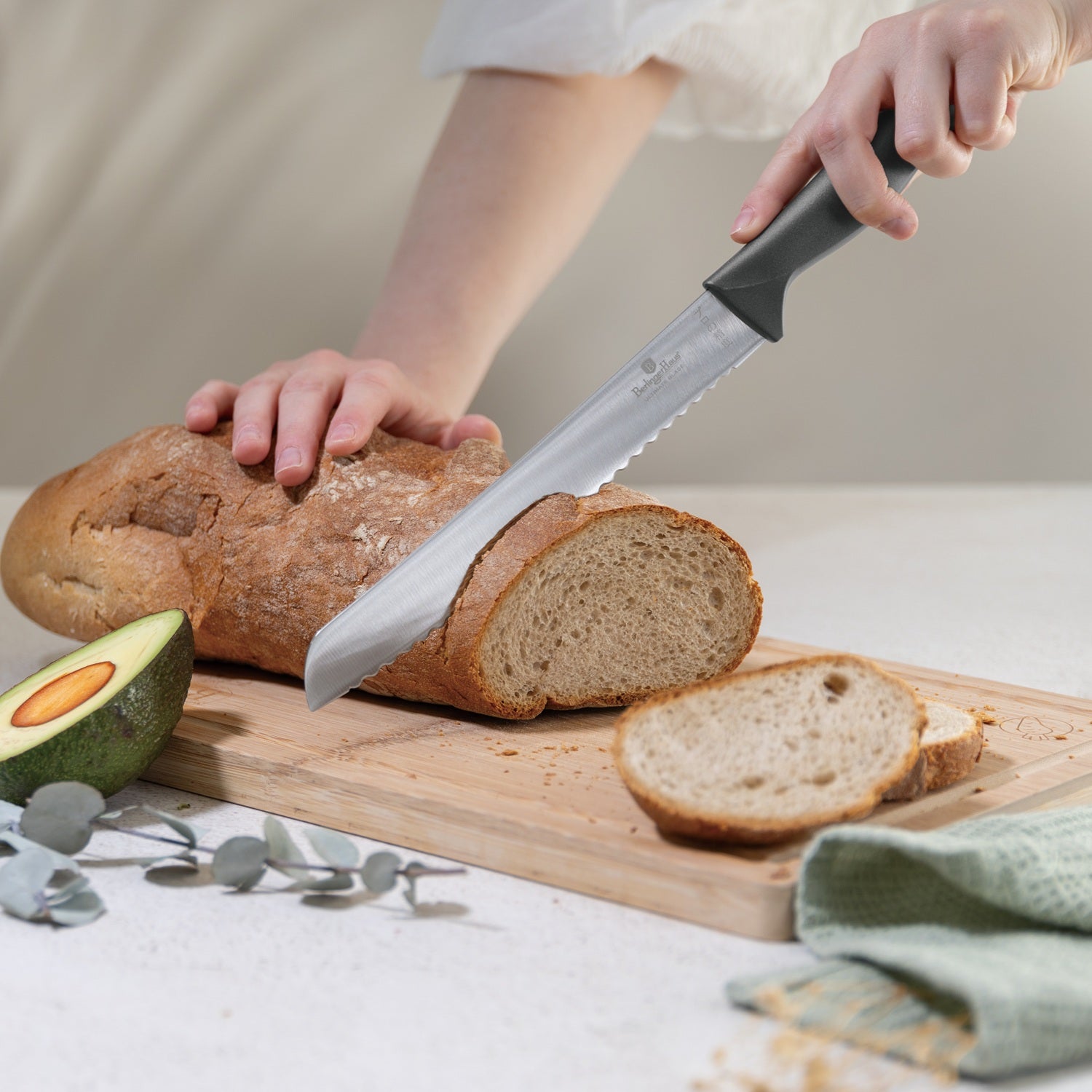 Berlinger Haus 6-Piece Stainless Steel Knife Set with Bamboo Stand – Aspen