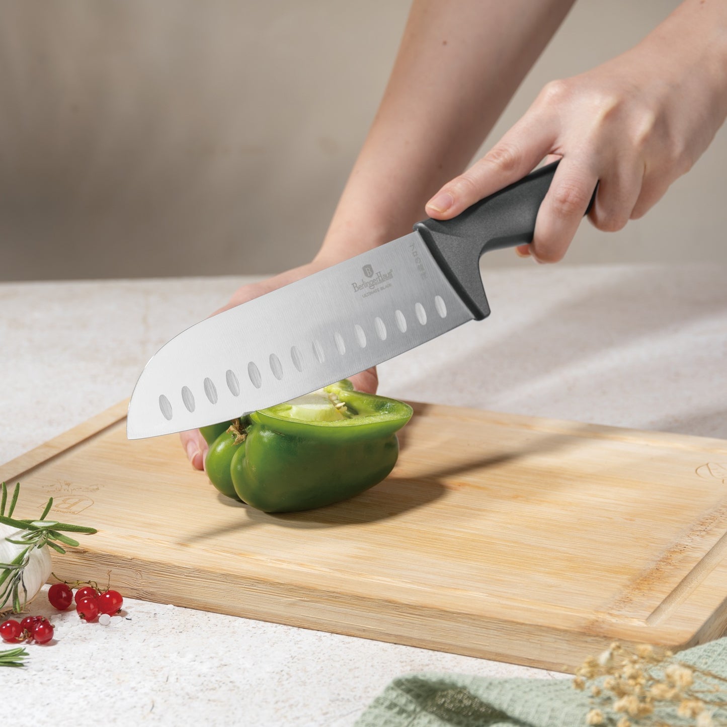 Berlinger Haus 6-Piece Stainless Steel Knife Set with Bamboo Stand – Aspen