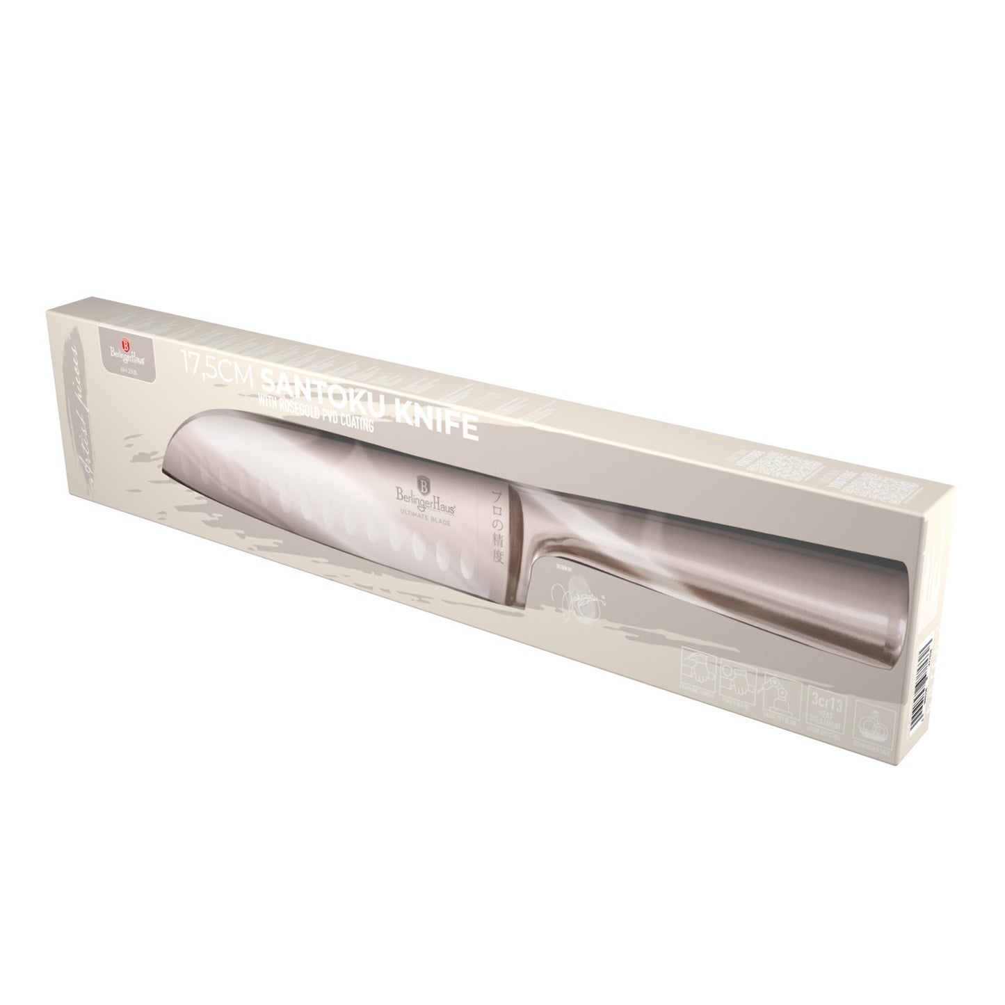 Berlinger Haus 17.5cm Stainless Steel Santoku Knife - Taupe