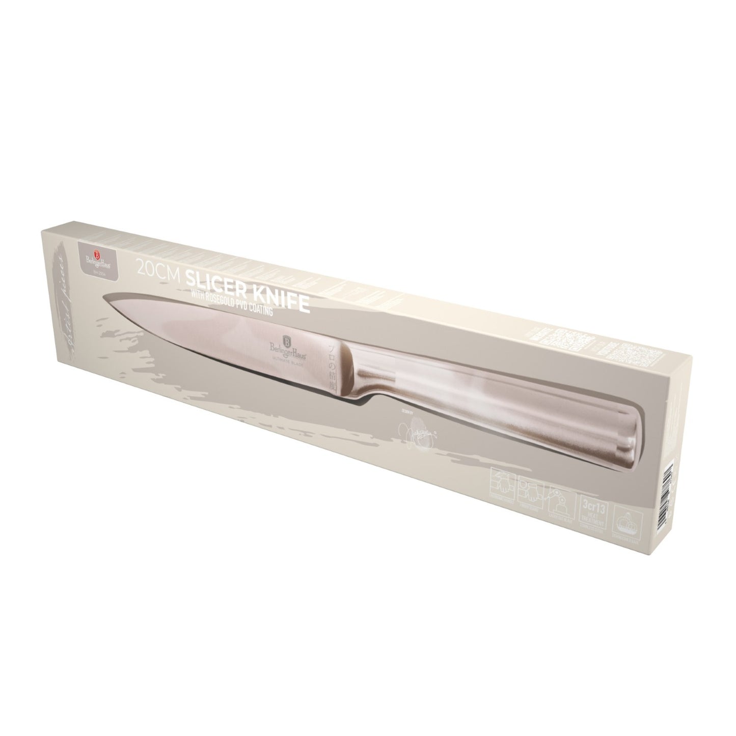 Berlinger Haus 20cm Stainless Steel Slicer Knife - Taupe
