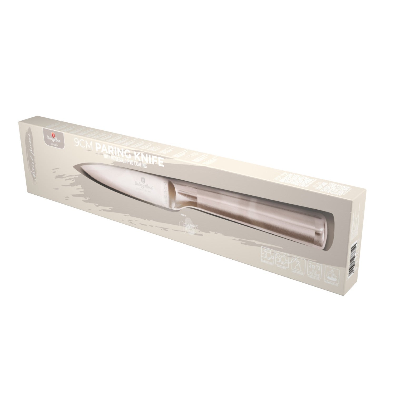 Berlinger Haus 9cm Stainless Steel Paring Knife – Taupe