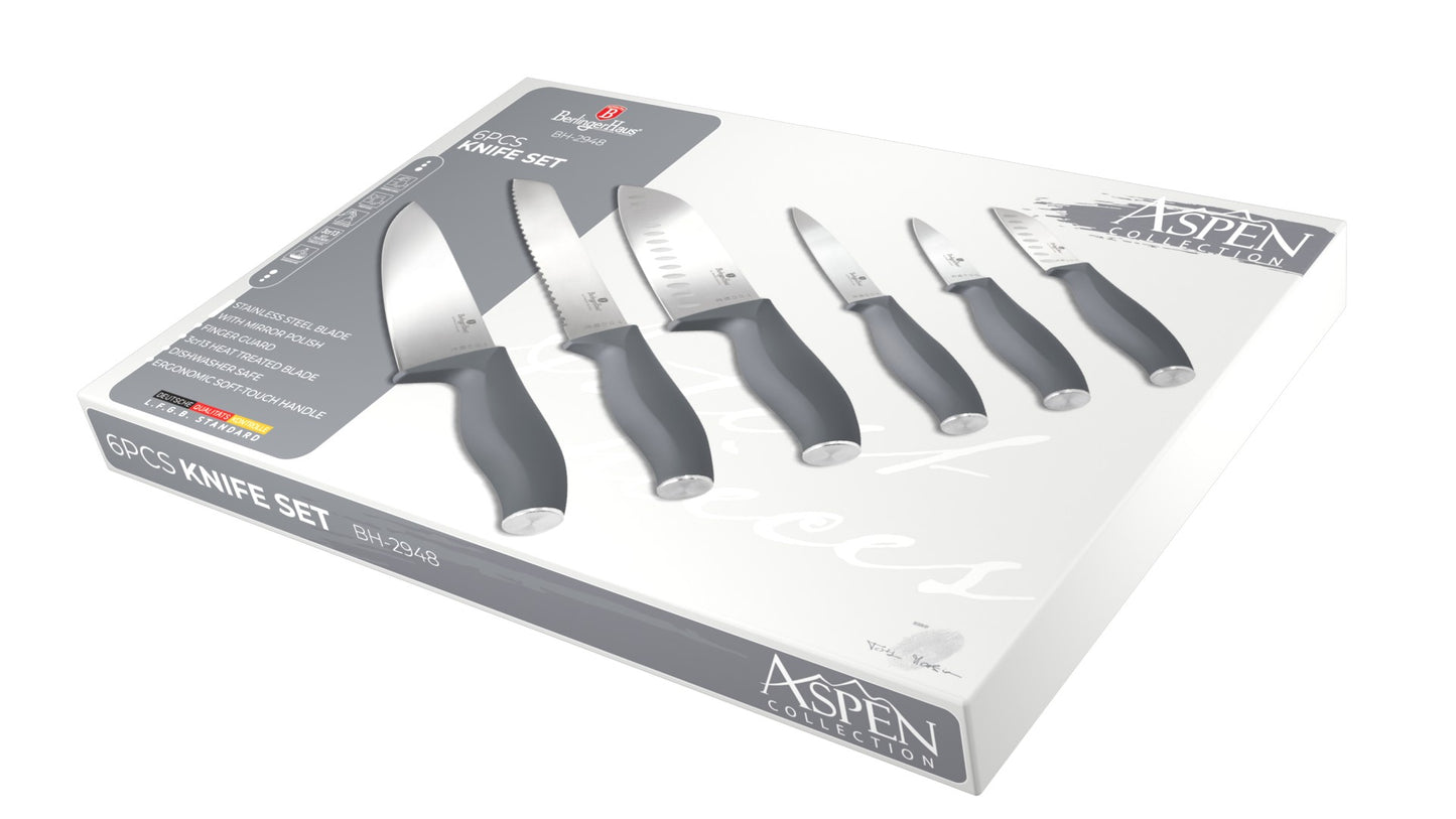 Berlinger Haus 6-Piece Stainless Steel Knife Set – Aspen