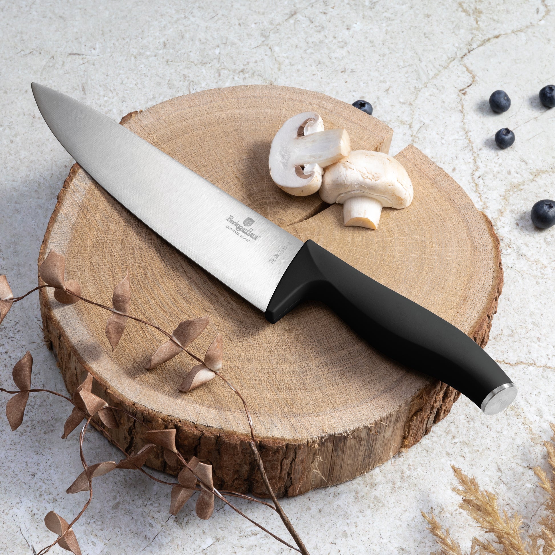 Berlinger Haus 6-Piece Stainless Steel Knife Set – Matte Black