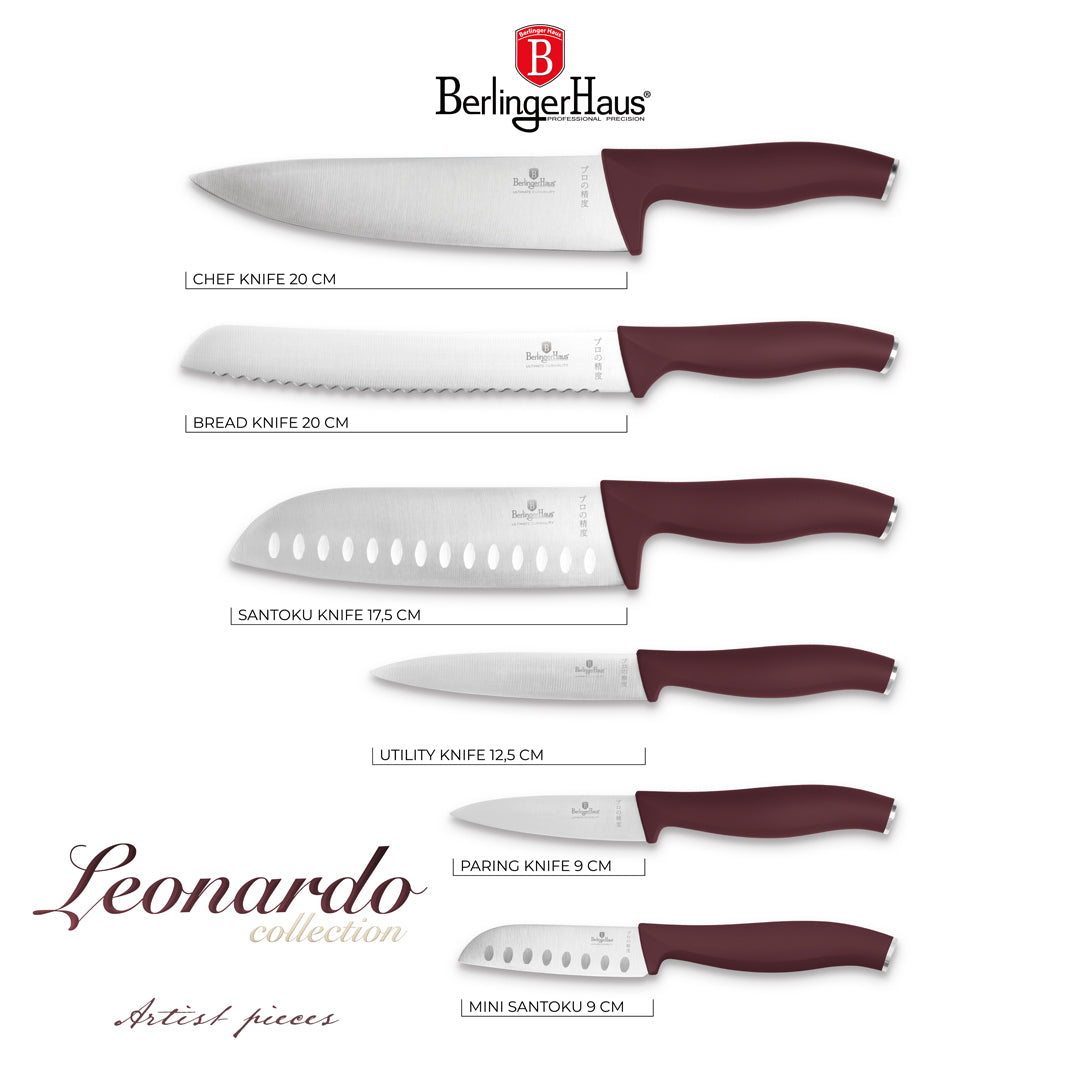 Berlinger Haus 6-Piece Stainless Steel Knife Set - Leonardo