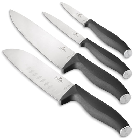 Berlinger Haus 4-Piece Stainless Steel Knife Set - Anthracite