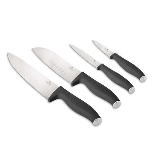 Berlinger Haus 4-Piece Stainless Steel Knife Set - Anthracite