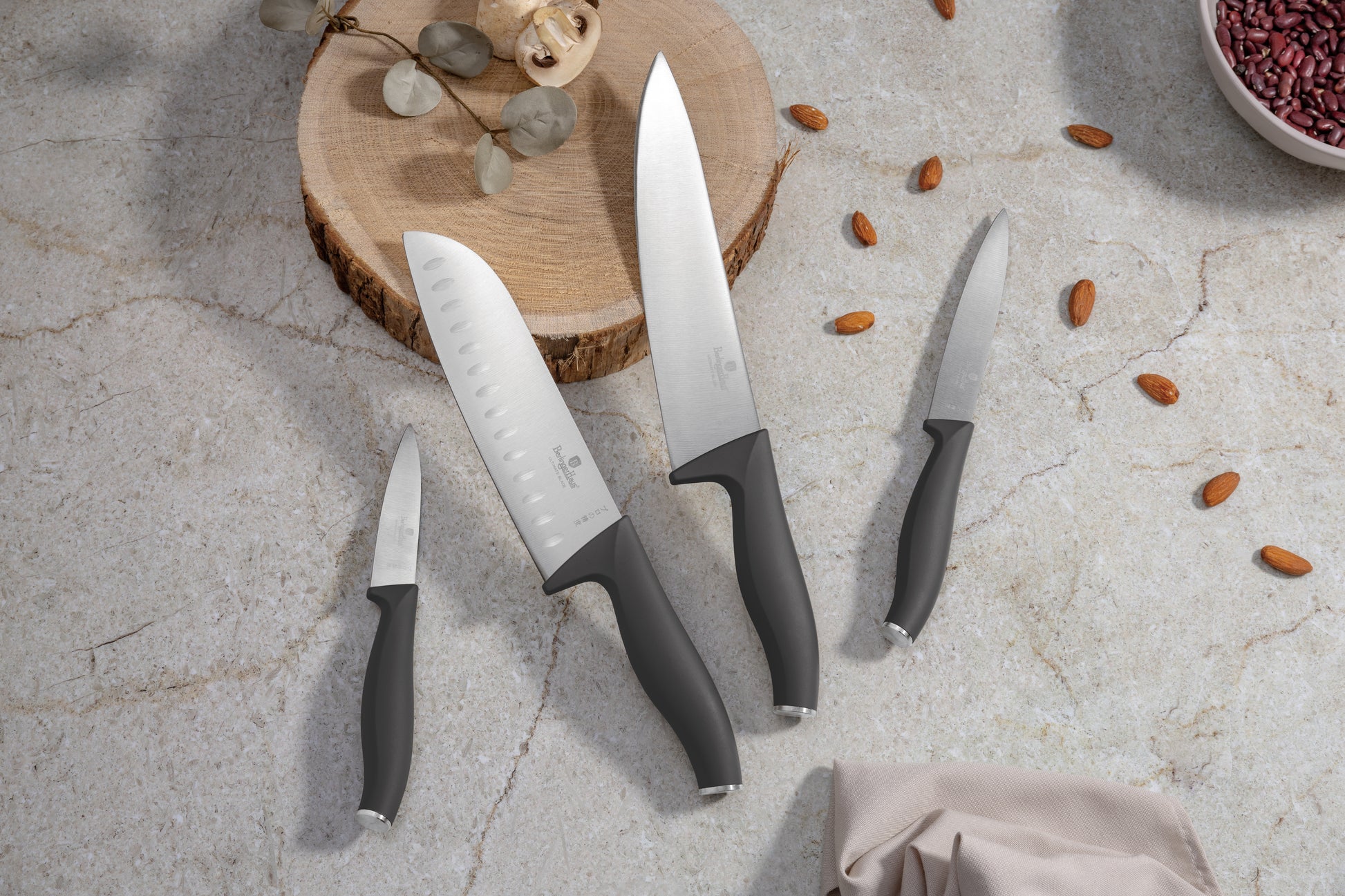 Berlinger Haus 4-Piece Stainless Steel Knife Set - Anthracite