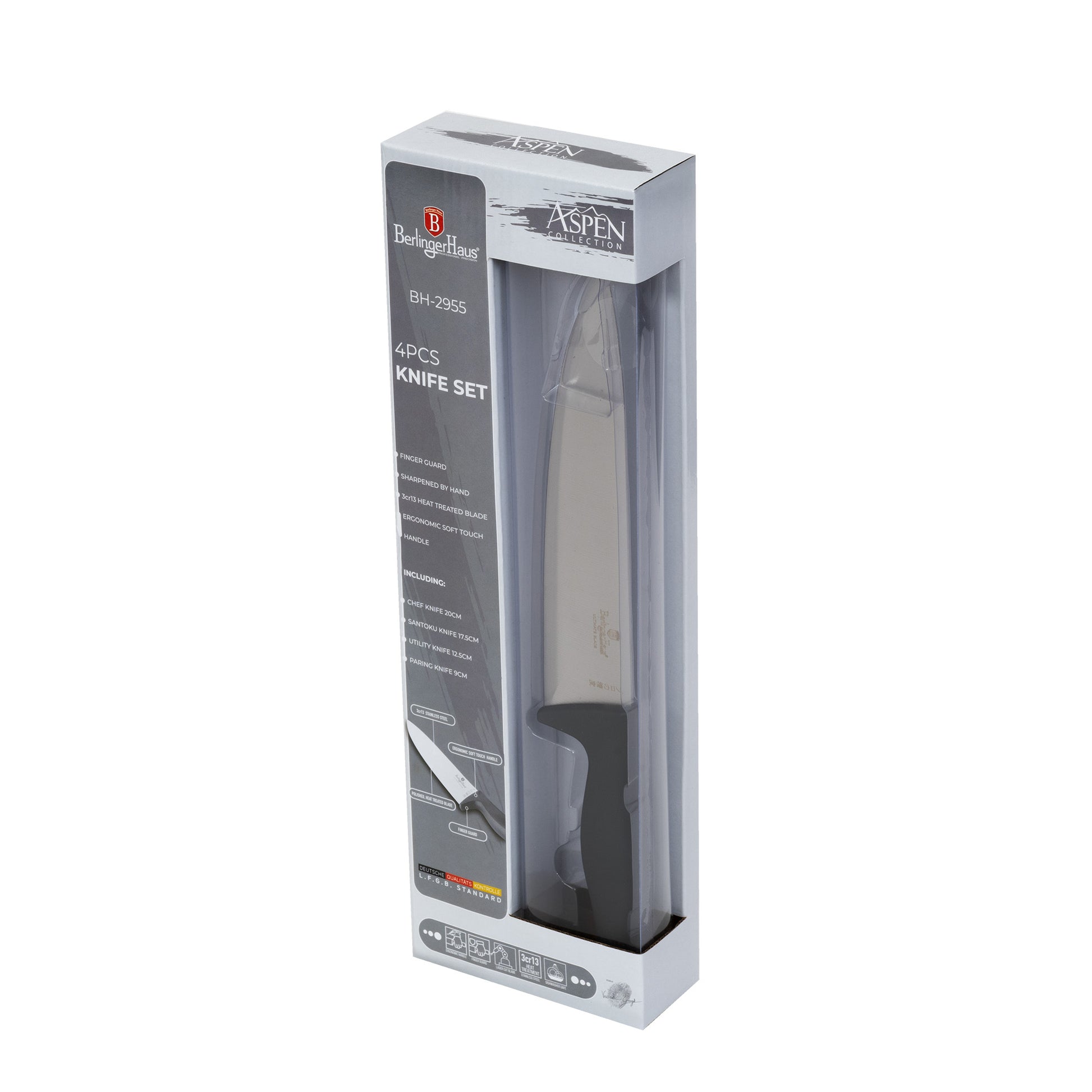 Berlinger Haus 4-Piece Stainless Steel Knife Set – Aspen