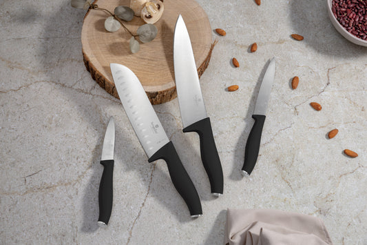 Berlinger Haus 4-Piece Stainless Steel Knife Set - Black Vintage