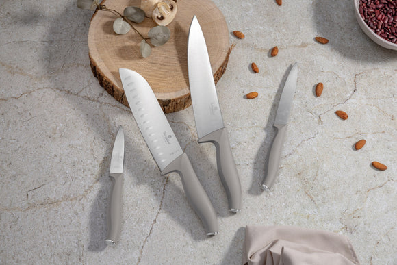 Berlinger Haus 4-Piece Stainless Steel Knife Set - Taupe