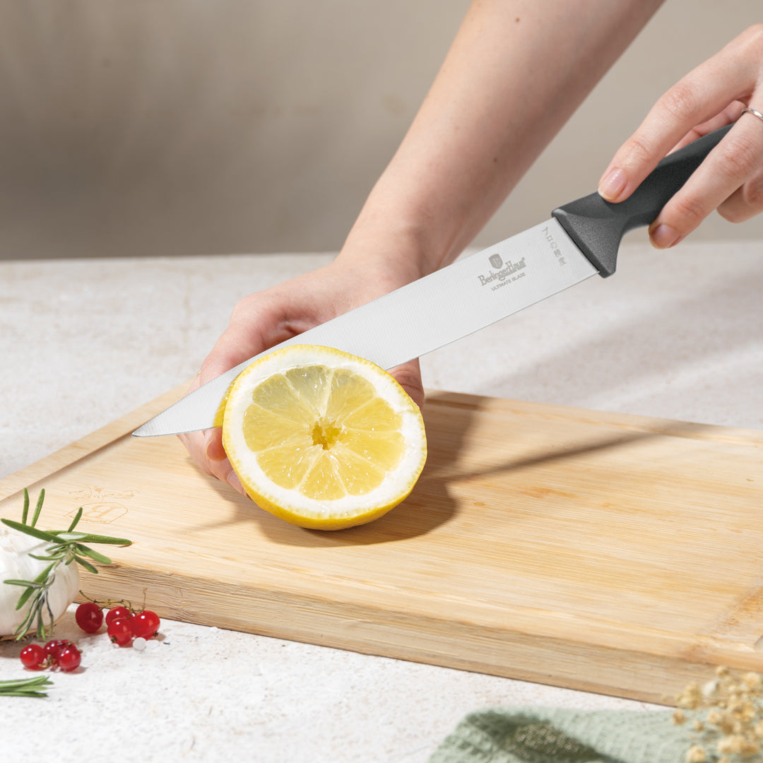 Berlinger Haus 6-Piece Knife Set with Bamboo Cutting Board – Anthracite