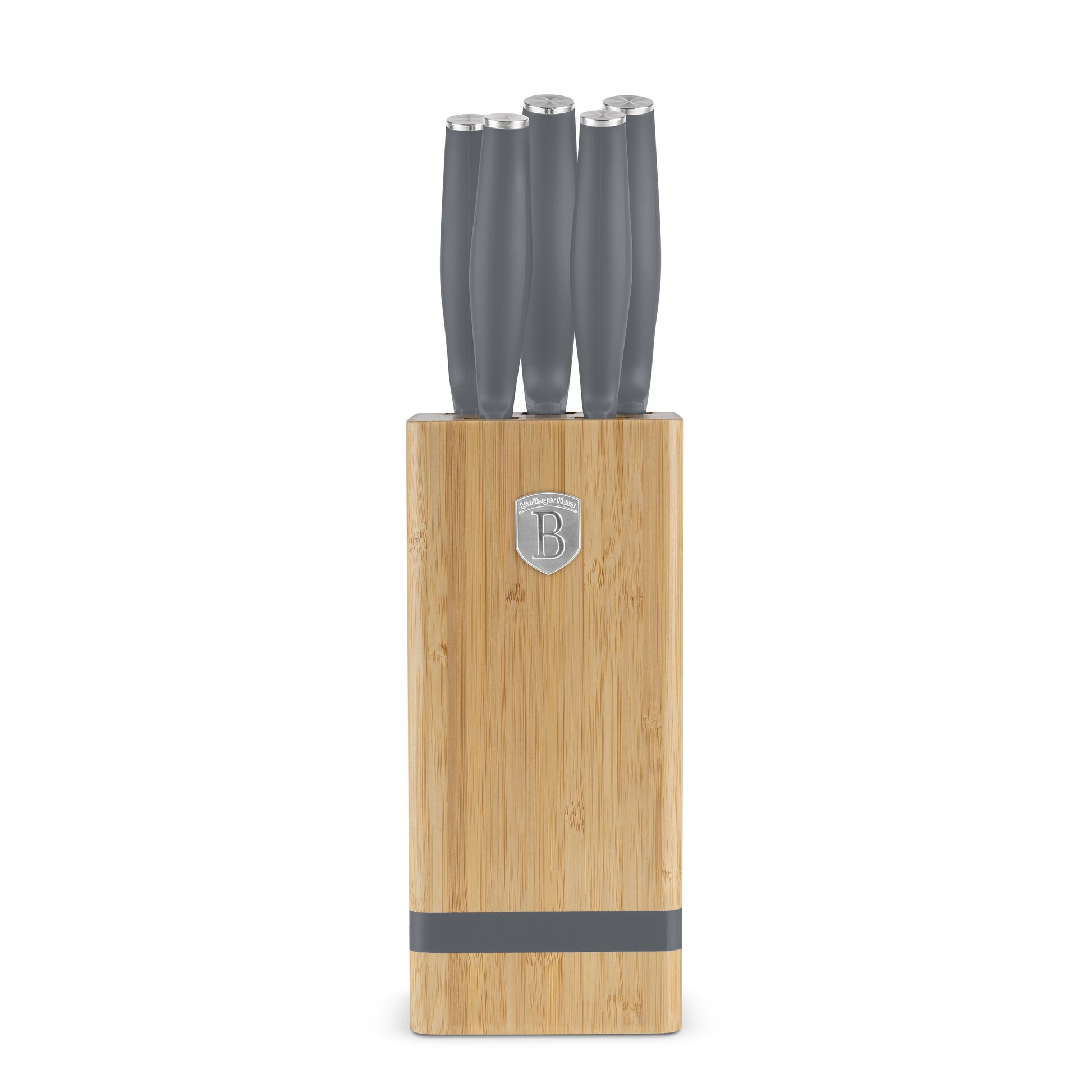 Berlinger Haus 6-Piece Stainless Steel Knife Set with Bamboo Stand – Aspen