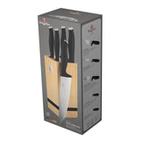 Berlinger Haus 6-Piece Knife Set with Bamboo Stand – Matt Black