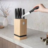Berlinger Haus 6-Piece Knife Set with Bamboo Stand – Matt Black