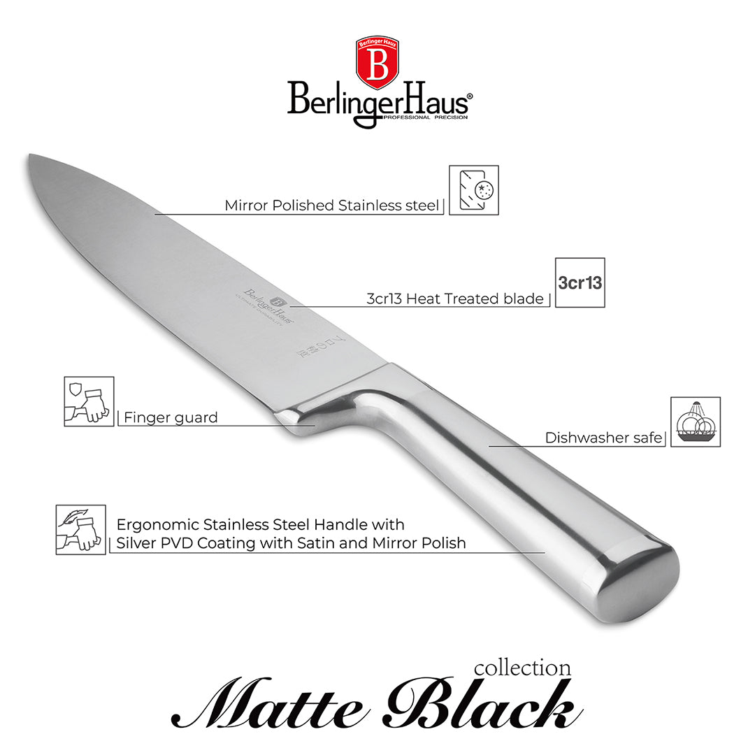 Berlinger Haus 4-Piece Stainless Knife Set - Matte Black