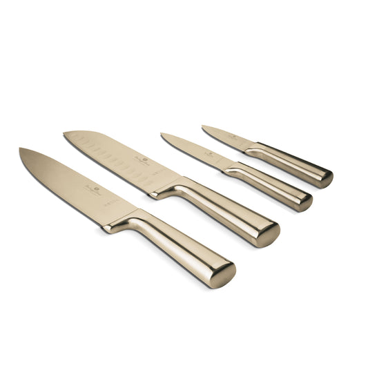Berlinger Haus 4-Piece Stainless Steel Knife Set - Gold