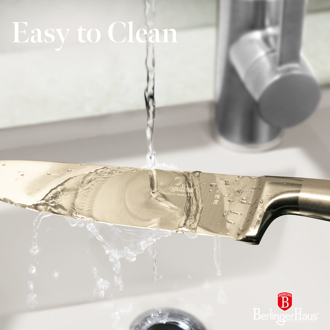 Berlinger Haus 4-Piece Stainless Steel Knife Set - Gold