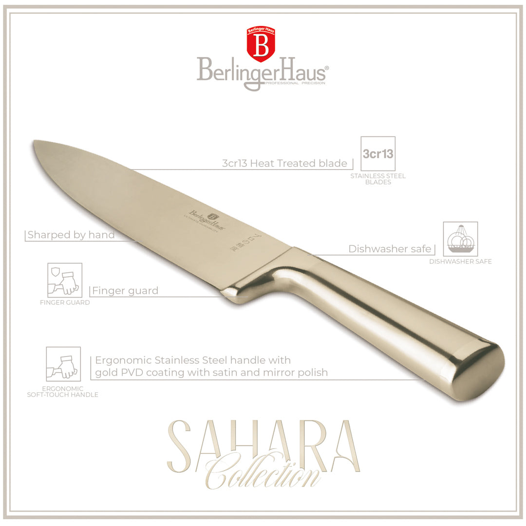 Berlinger Haus 4-Piece Stainless Steel Knife Set - Gold