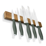 Berlinger Haus 6-Piece Stainless Steel Knife Set with Wood Magnetic Hanger - Matt Green
