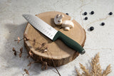 Berlinger Haus 6-Piece Stainless Steel Knife Set with Wood Magnetic Hanger - Matt Green