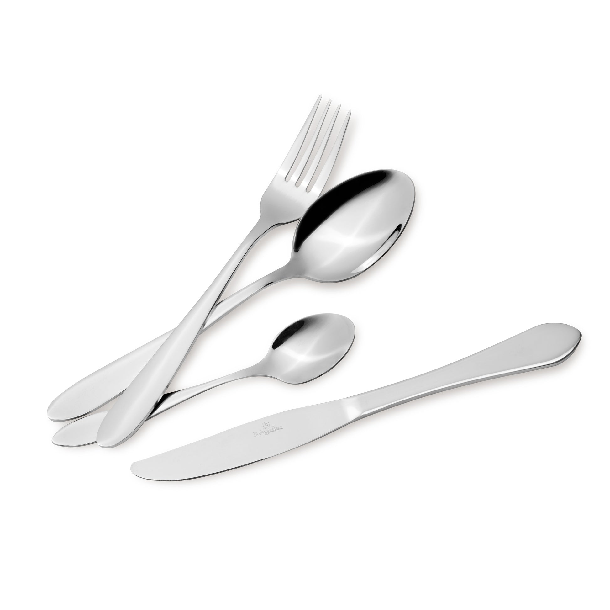Berlinger Haus 24-Piece Stainless Steel Cutlery Set – Mirror Finish