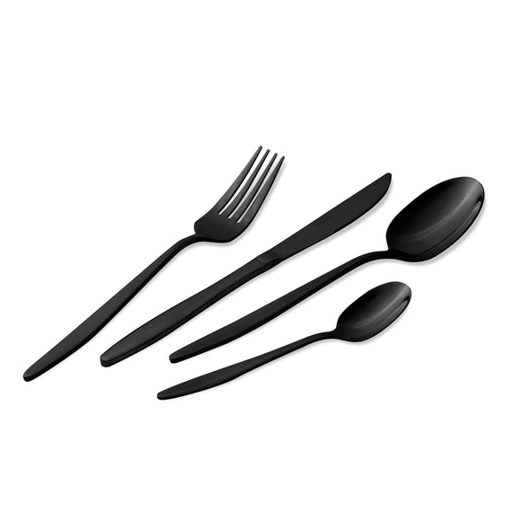 Berlinger Haus 24-Piece Stainless Steel Cutlery Set – Black Mirror