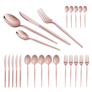 Berlinger Haus 24-Piece Stainless Steel Cutlery Set - Rose Gold