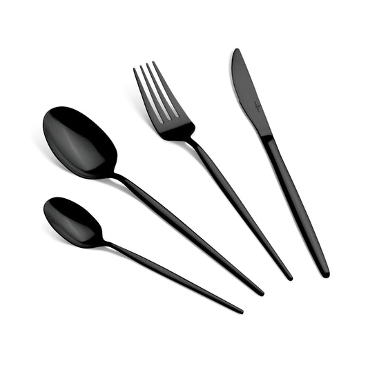 Berlinger Haus 24-Piece Cutlery Set – Mirror Black