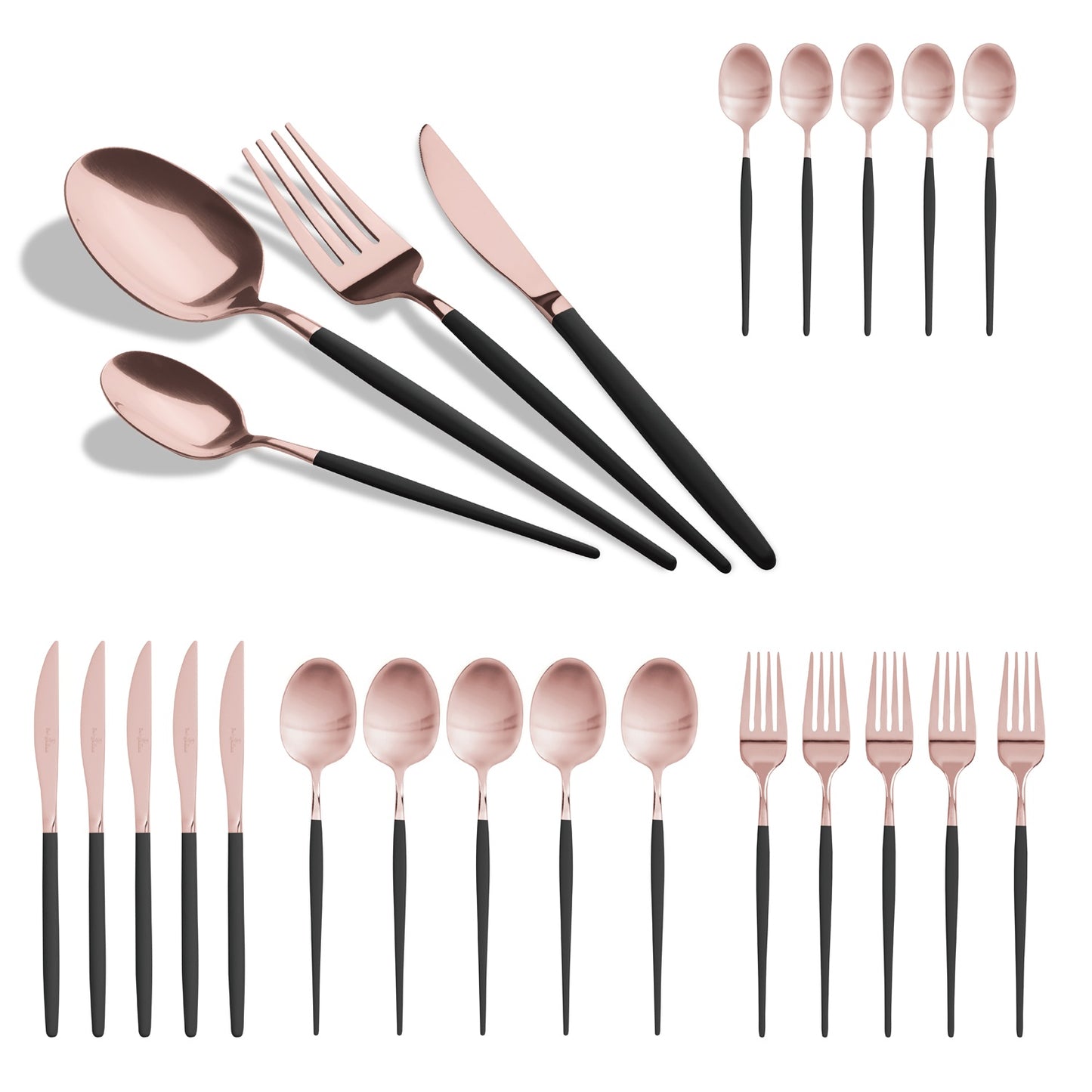 Berlinger Haus 24-Piece Cutlery Set – Black Rose