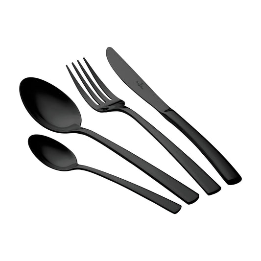 Berlinger Haus 24-Piece Stainless Steel Cutlery Set – Black Mirror