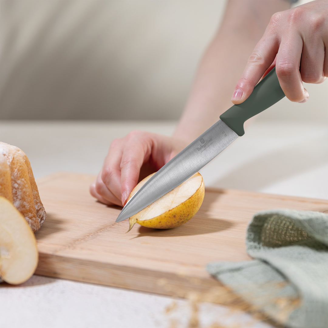 Berlinger Haus 6-Piece Stainless Steel Knife Set – Matt Green