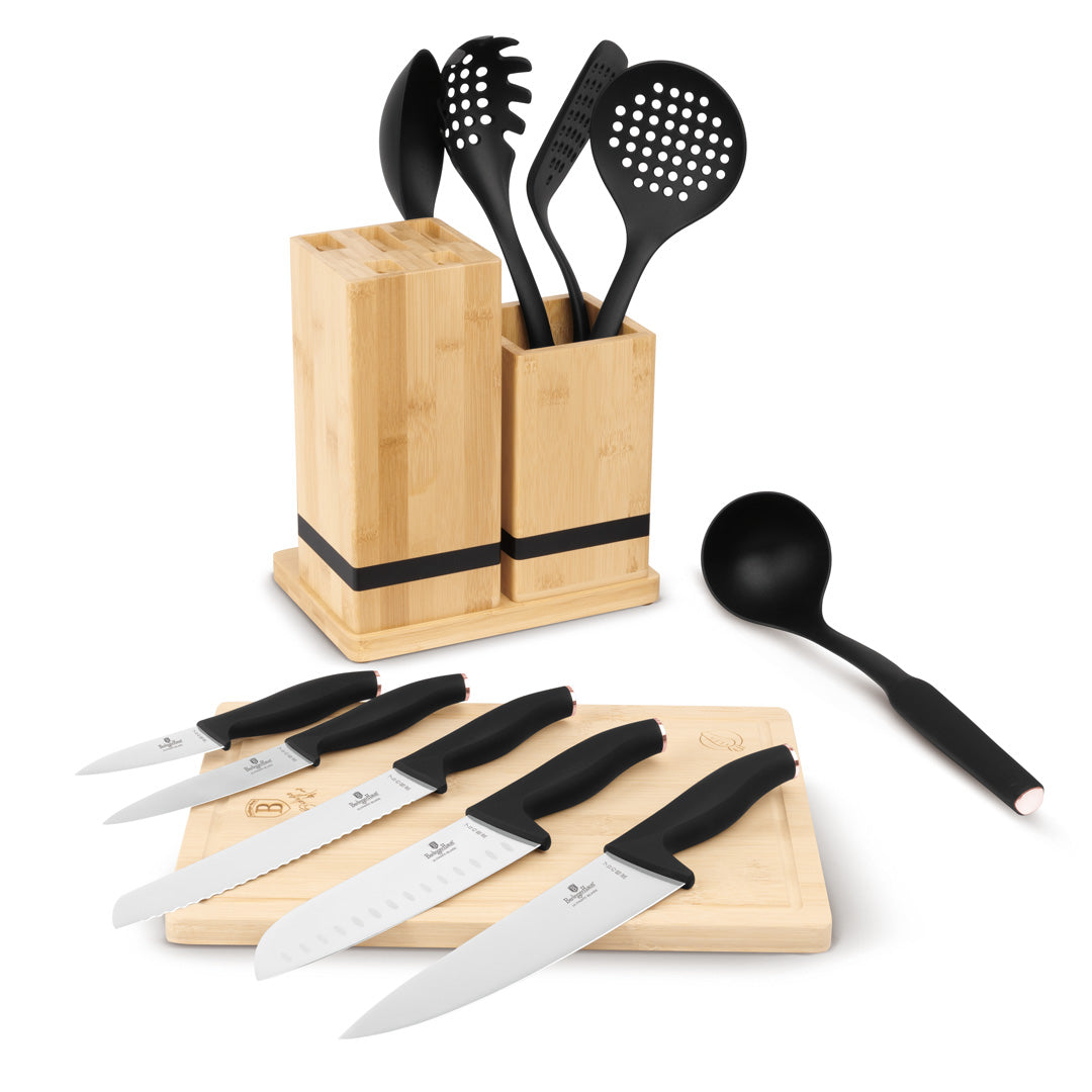 Berlinger Haus 12-Piece Kitchen Organiser Set with Wooden Stand
