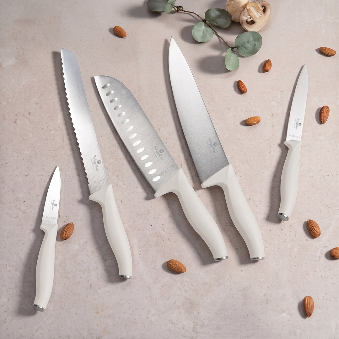 Berlinger Haus 6-Piece Stainless Steel Knife Set with Stand – Sahara