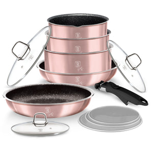 Berlinger Haus 11-Piece Titanium Coating Cookware Set - i-Rose Edition