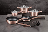 Berlinger Haus 11-Piece Marble Coating Cookware Set - Rose Gold Metallic Line