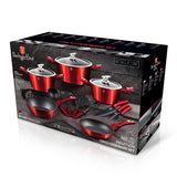 Berlinger Haus 17 Piece Marble Coating Cookware Set - Burgundy Metallic