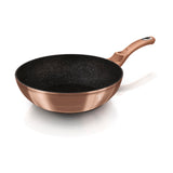 Berlinger Haus - 30cm Marble Coating Wok - Rose Gold Metallic