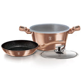 Berlinger Haus 4-Piece Marble Coating Cookware Set - Rose Gold Metallic Line