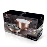 Berlinger Haus 4-Piece Marble Coating Cookware Set - Rose Gold Metallic Line