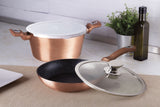 Berlinger Haus 4-Piece Marble Coating Cookware Set - Rose Gold Metallic Line