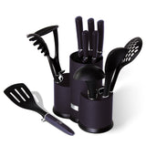 Berlinger Haus 12-Piece Knife & Kitchen Utensils Set with Stand - Purple