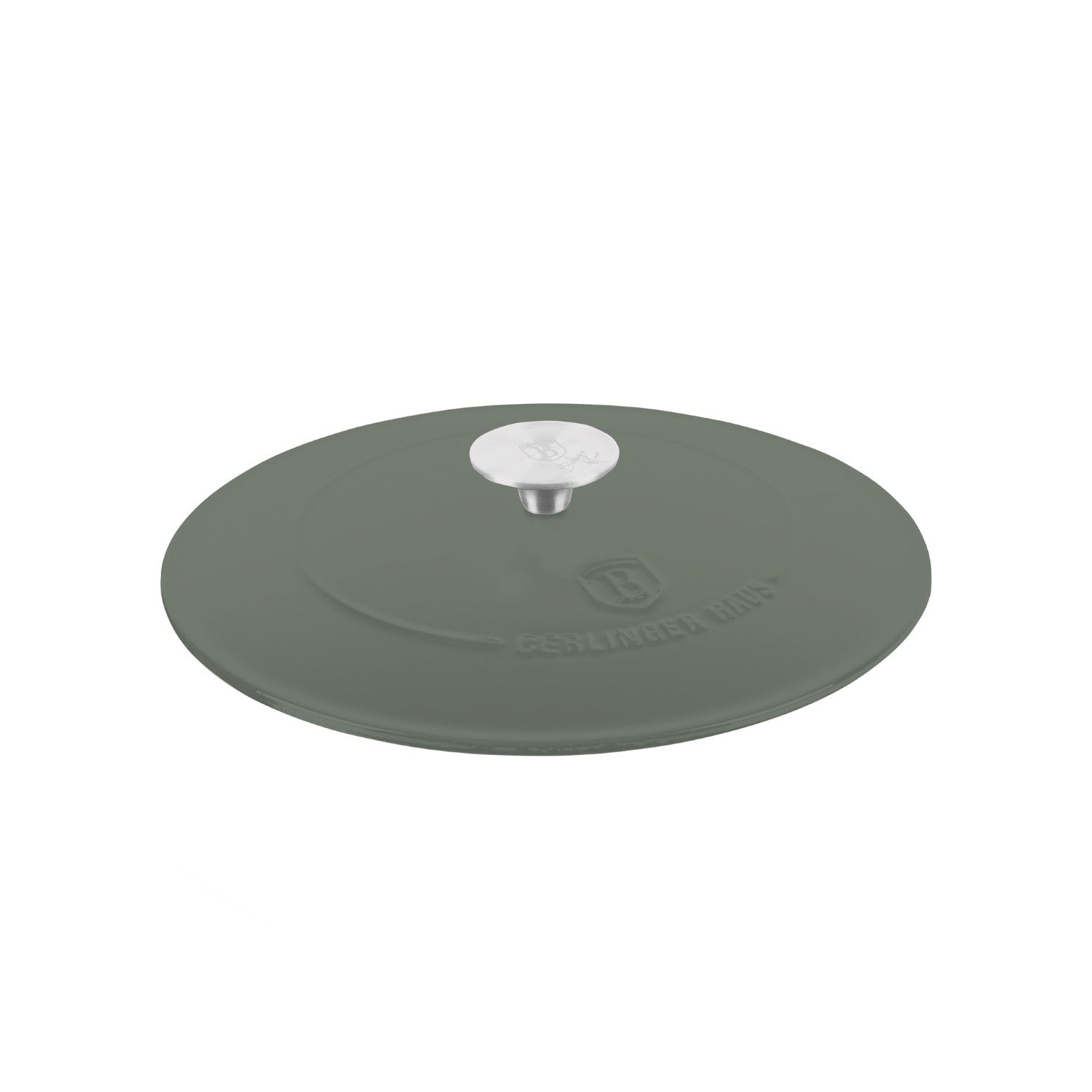 Berlinger Haus 26cm Cast Iron Shallow Pot – Matte Green