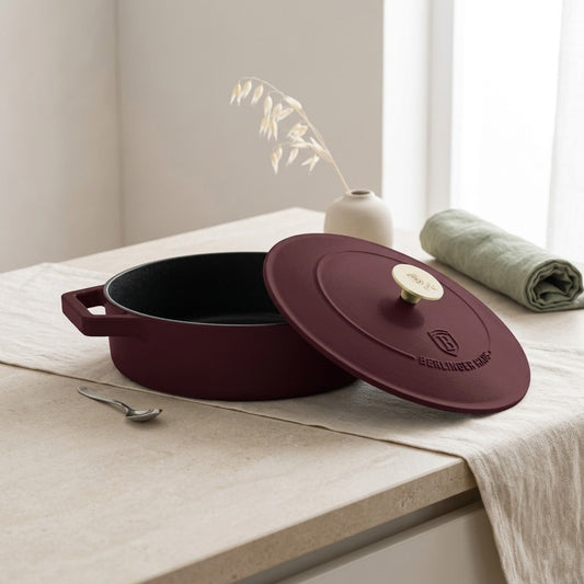 Berlinger Haus 26cm Cast Iron Shallow Pot - Leonardo